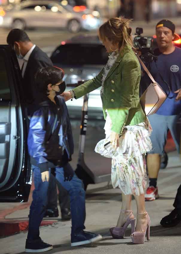 Jennifer Lopez con su hijo