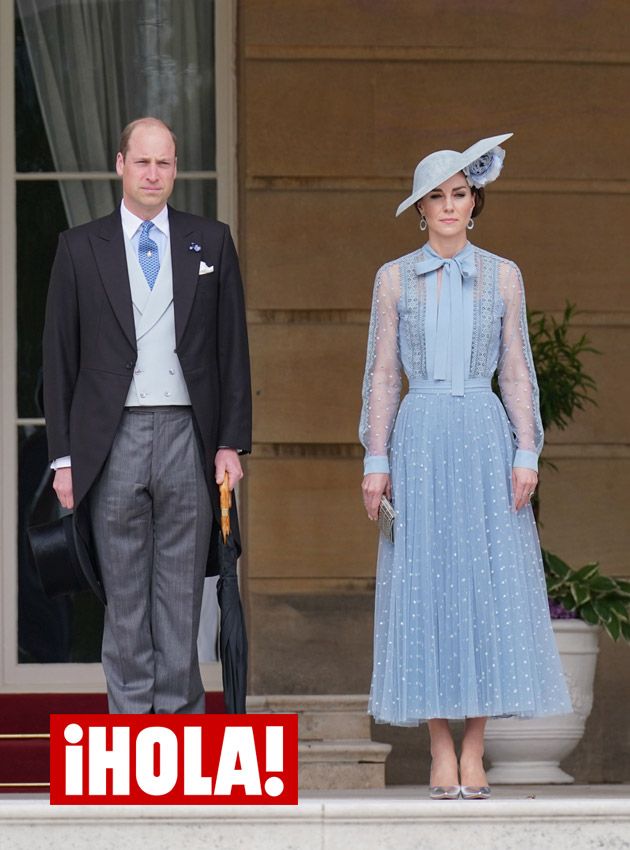 Kate Middleton y el príncipe de Gales en la fiesta del jardín del palacio de Buckingham