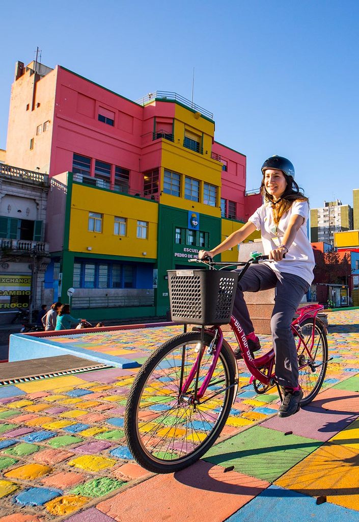 Ruta en bici por el distrito de la Boca, Buenos Aires 