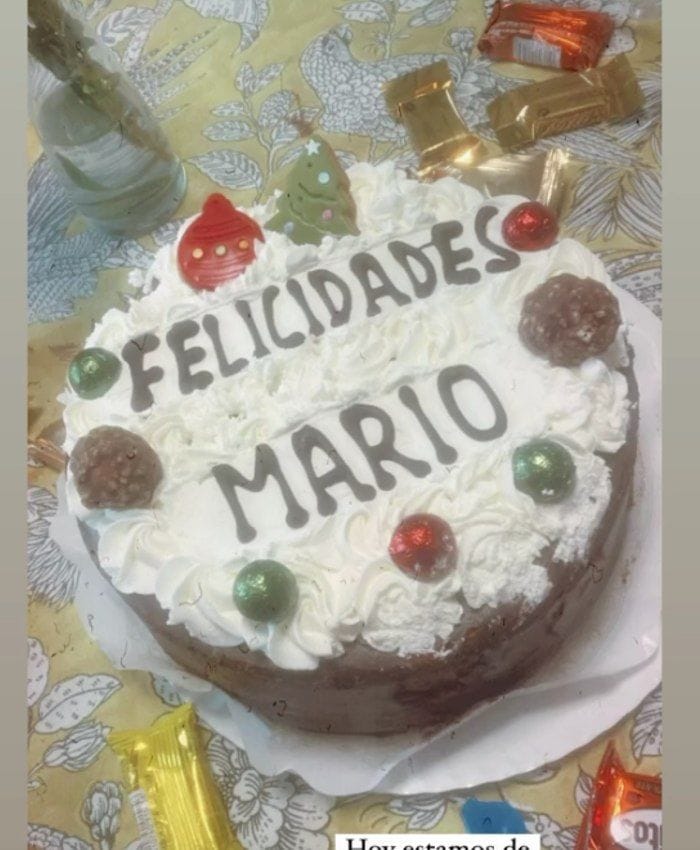 La tarta de cumpleaños de Mario