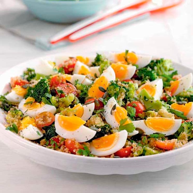 receta ensalada tabule huevos cocidos brocoli cherry