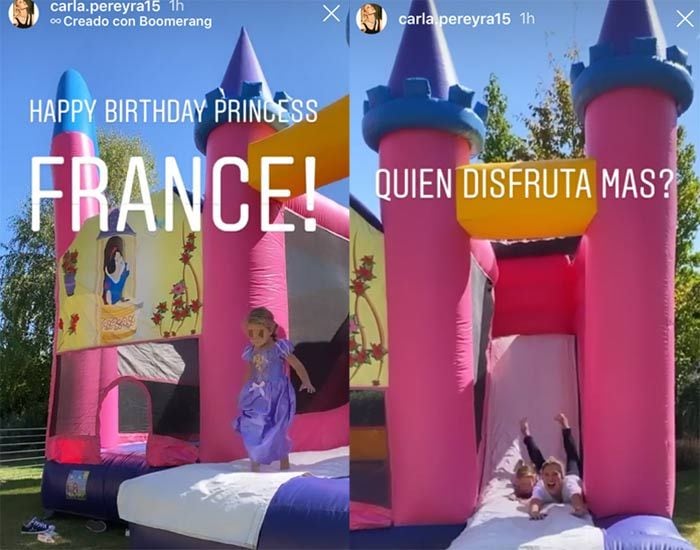 La princesa Francesca y su castillo, la fiesta de cumpleaños de la hija de Carla Pereyra y Simeone