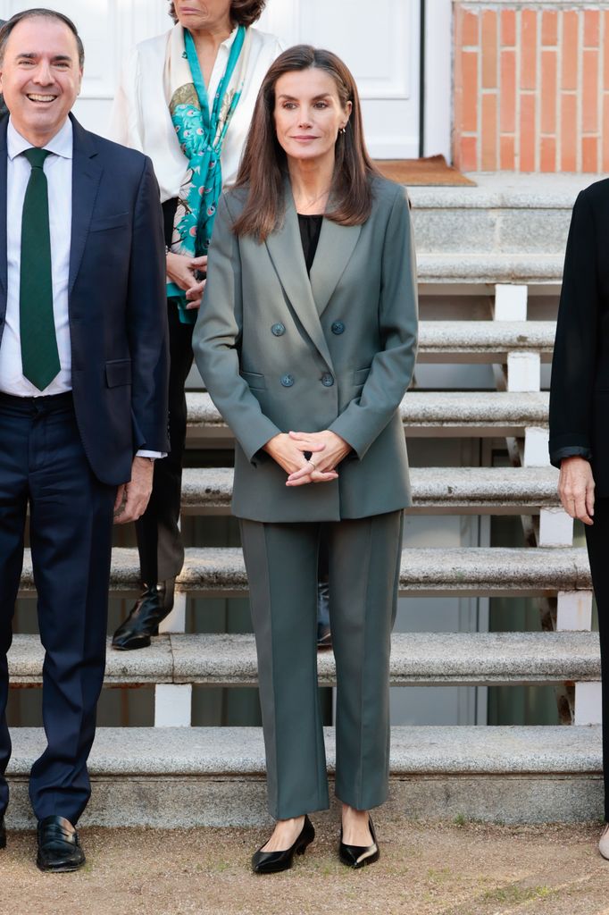 Spanish Queen Letizia during audience with representatives of Code.Org in Madrid November 12, 2024.