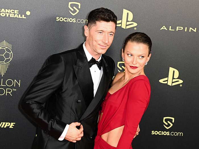 Lewandowski y su mujer