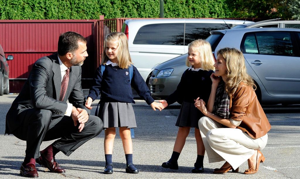 infanta sofia of spain attends her first day at school