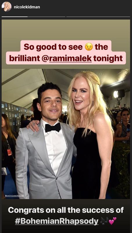 Nicole Kidman aclara el incómodo momento que vivió con Rami Malek ('Bohemian Rhapsody')