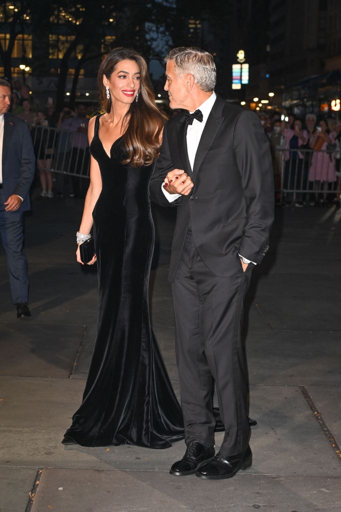 George and Amal Clooney at the Clooney Foundation's Albie Awards for Justice at the New York Public Library