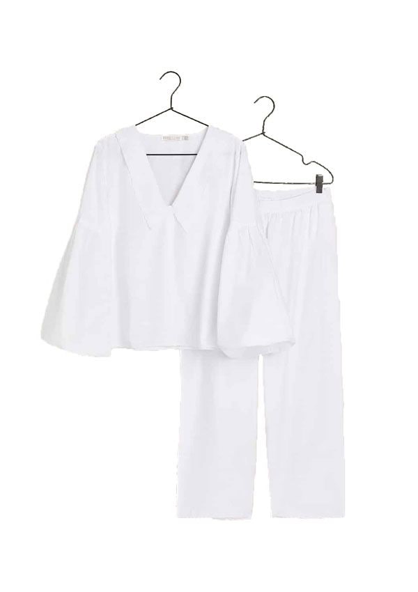 Pijama blanco de Zara Home