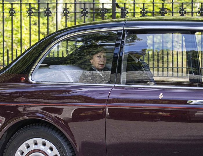 La princesa Ana en el cortejo de la reina Isabel II