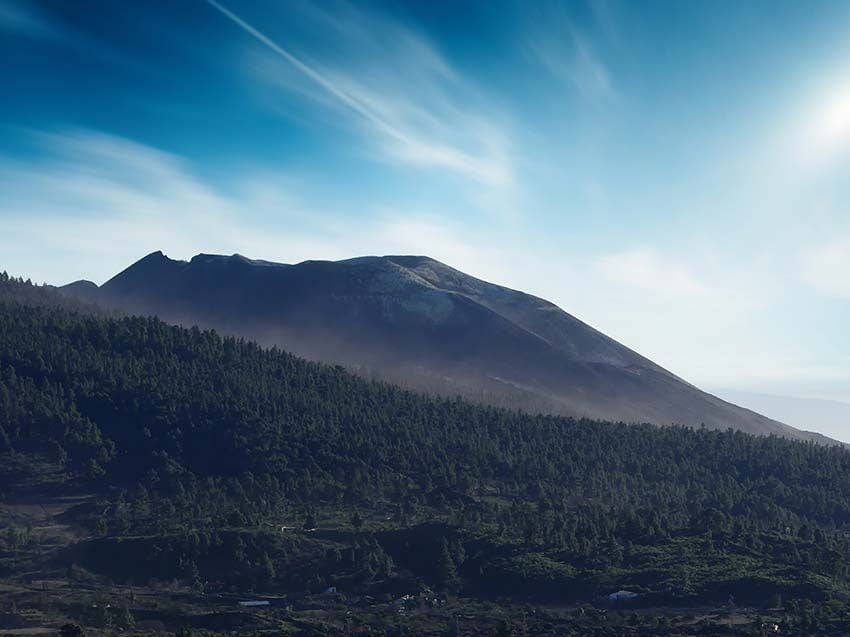 Volcán apagado en la isla de La Palma