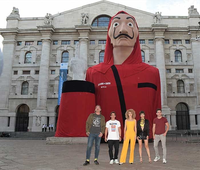 Protagonistas de La Casa de Papel en Milán