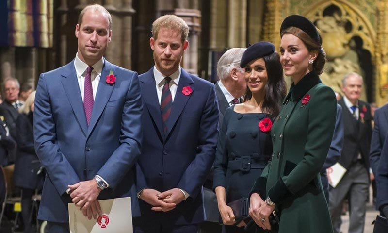 Príncipe Harry y príncipe Guillermo, Kate Middleton y Meghan Markle