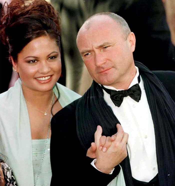 Phil Collins y Orianne Cevey