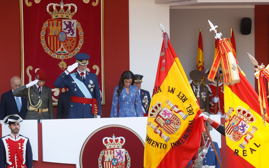 Felipe VI, Doña Letizia y Leonor el 12 de octubre 2023