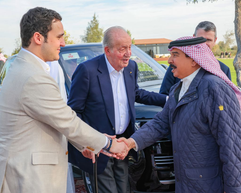 Felipe de Marichalar con Don Juan Carlos en Abu Dabhi 