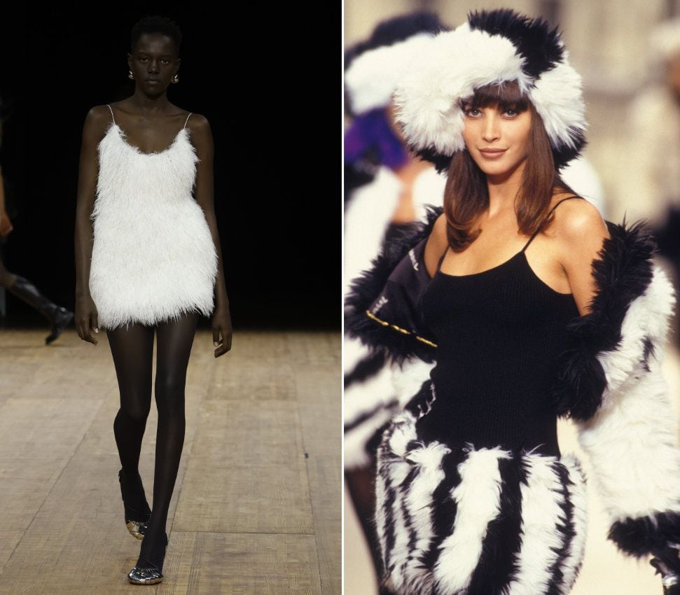 Desfile de Coperni 2023 y Chanel 1994