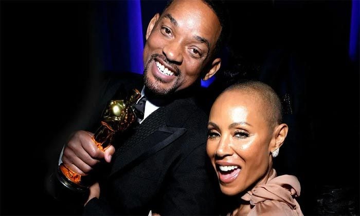 Will Smith y su mujer Jada Pinkett Smith en la entrega de los Oscars 2022
