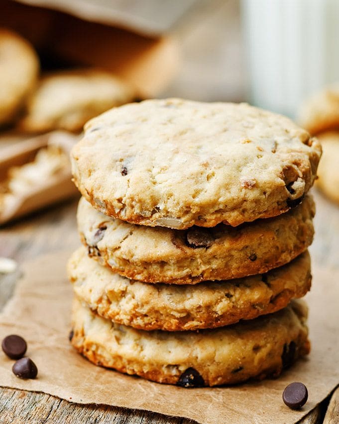 Galletas de avena con chocolate y pipas de girasol