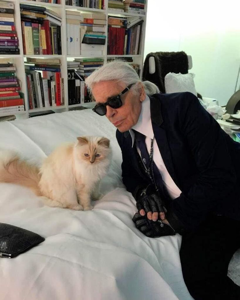 Karl Lagerfeld con su amada Choupette 