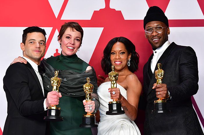 Rami Malek, Olivia Colman, Regina King y Mahershala Ali