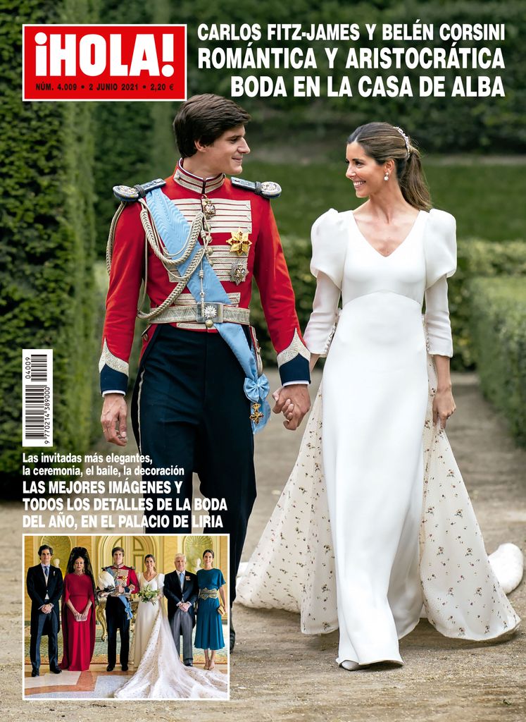 Carlos Fitz-James y Belén Corsini en la portada de ¡HOLA! el día de su boda