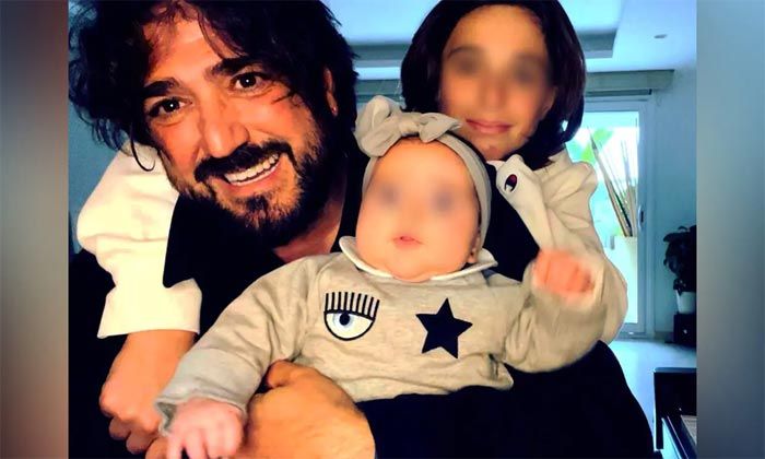 Antonio Orozco y sus hijos Jan y Antonella