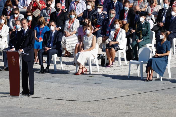 reyes Felipe y Letizia en el homenaje de Estado a las víctimas del coronavirus