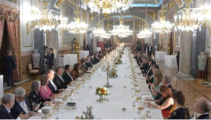 Los reyes Felipe y Letizia, anfitriones en una cena de gala para el emir y la jequesa de Catar