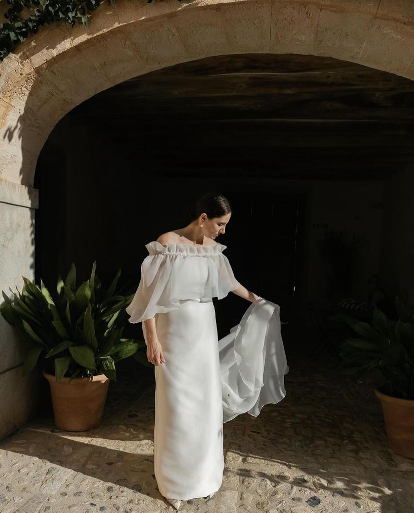 vestidos de novia palabra de honor volante