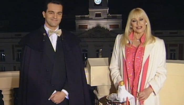 Ramón García y Raffaella Carrà en 1998