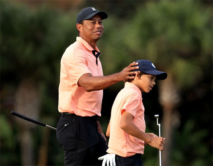 Tiger Woods y su hijo Charlie