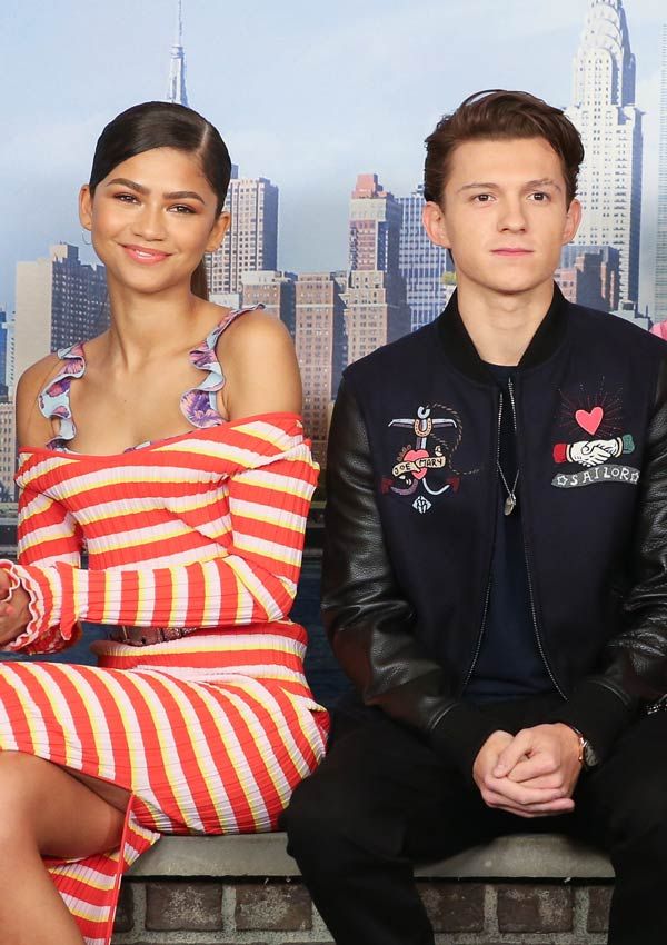 Zendaya y Tom Holland en la presentaciónde Spiderman: Homecoming en Nueva York