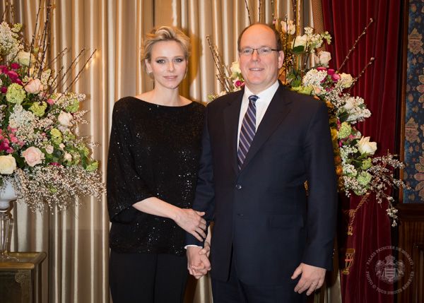 Charlene, junto al príncipe Alberto, el pasado mes de febrero, en un evento de la fundación Princesa Charlene. Fotografía: Palacio del Principado de Mónaco
