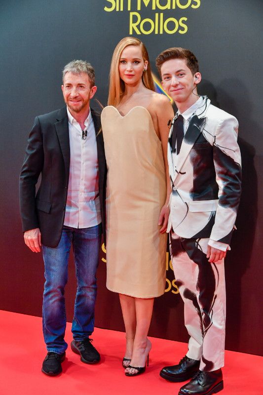 Jennifer Lawrence con Pablo Motos y Andrew Bart