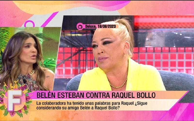 Belén Esteban y Raquel Bollo en plató