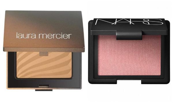 Polvo de Laura Mercier y Blush de Nars