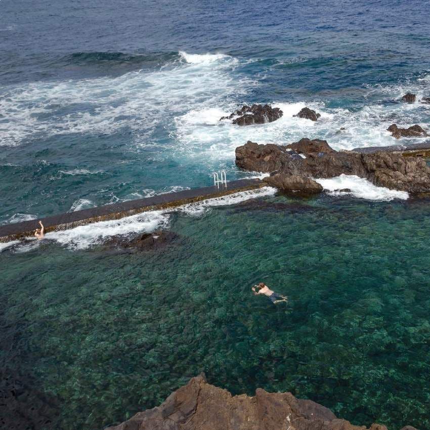 piscina natural en la fajana en la palma islas canarias