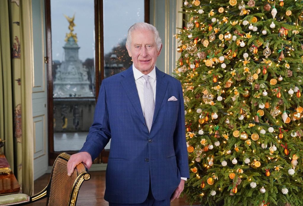 Carlos III en el Palacio de Buckingham durante la Navidad de 2023