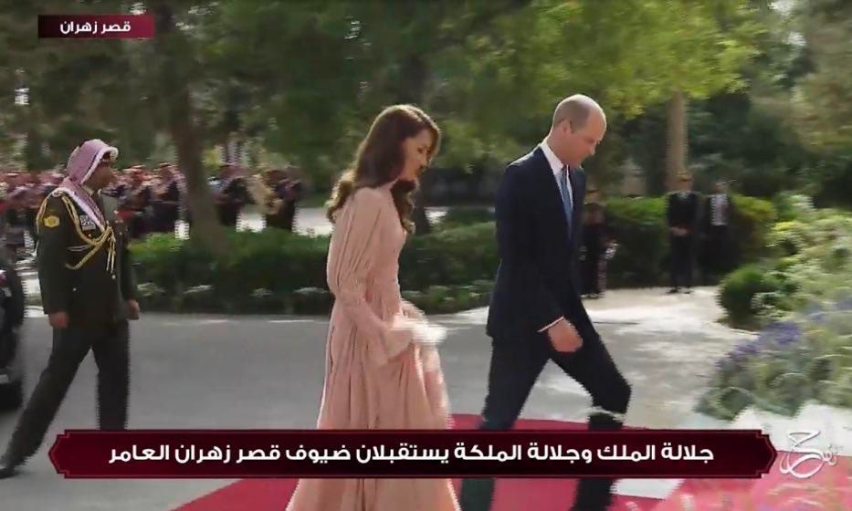 The Prince and Princess of Wales at royal wedding in Jordan
