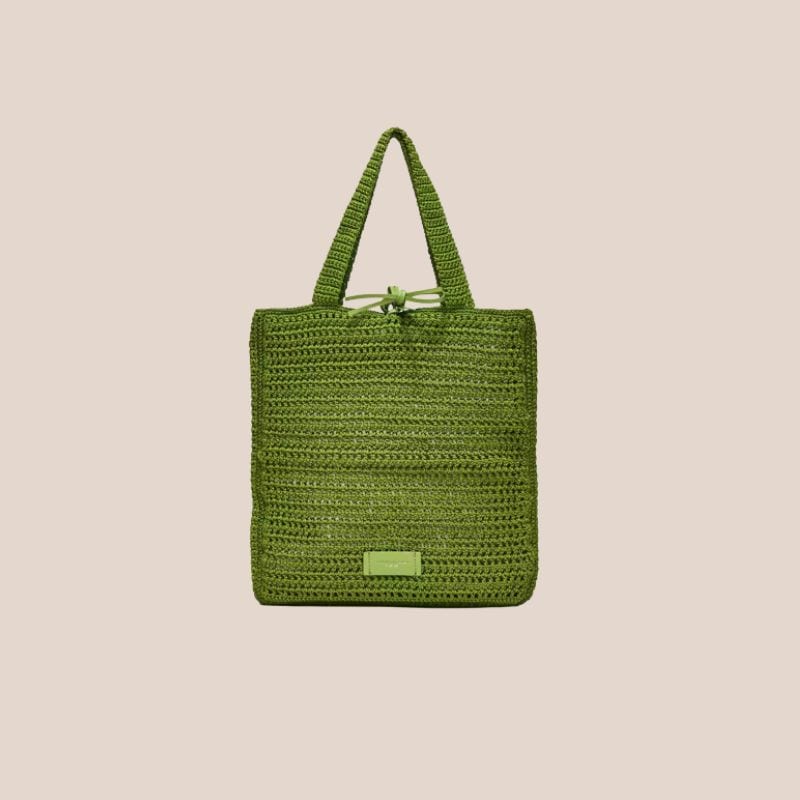 bolso crochet verde