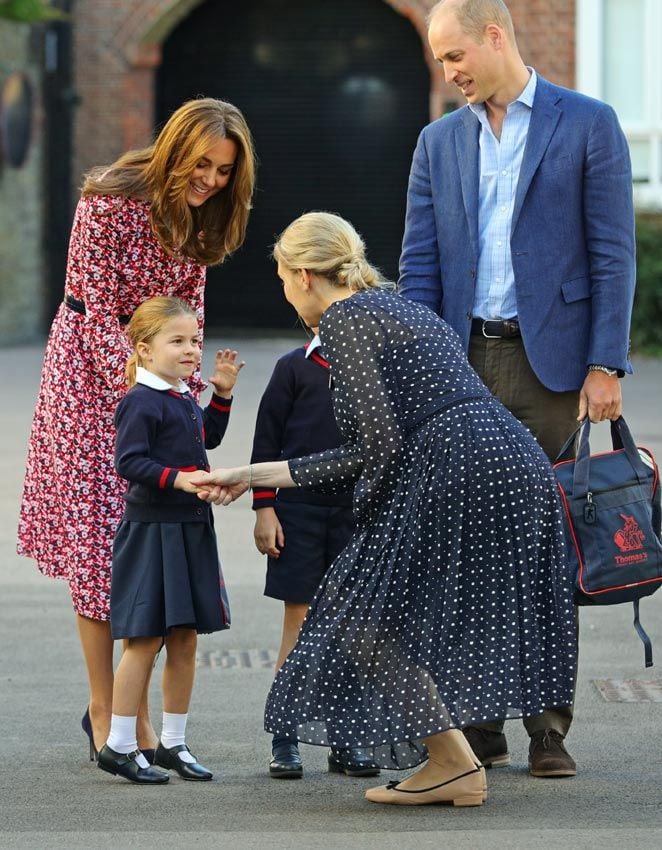 Charlotte de Cambridge en su primer día de colegio