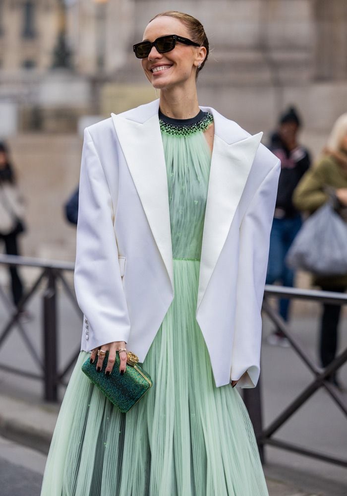 vestido tul verde pastel a