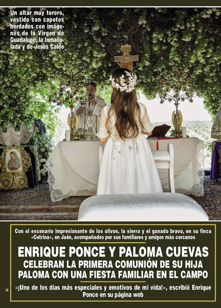 JPG del pdf Hola 3802 - 14 JUNIO 2017 Comunion Paloma , hija de Ponce y Paloma Cuevas.