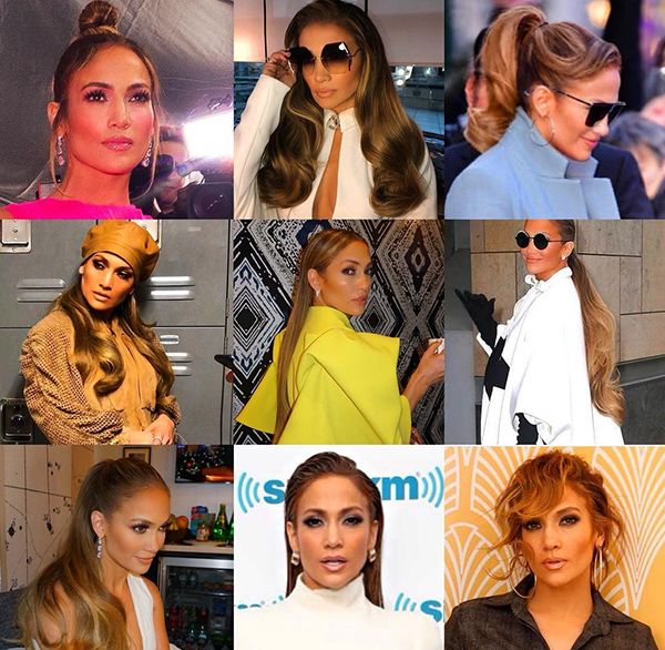 jennifer lopez peinados conjunto