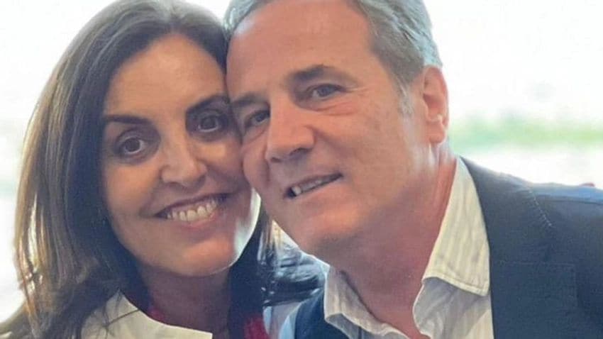 Fernando de Borbón y Medina con su mujer