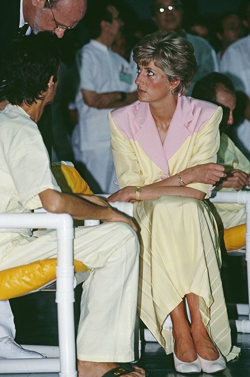 La princesa Diana durante un viaje a Brasil en 1991