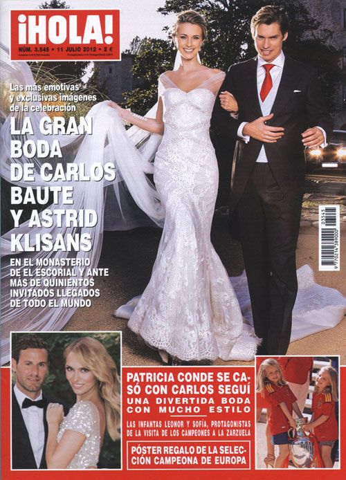 Portada de la revista ¡HOLA! de esta semana, que ofrece a sus lectores las imágenes más emotivas y exclusivas de la gran boda de Carlos Baute y Astrid Klisans