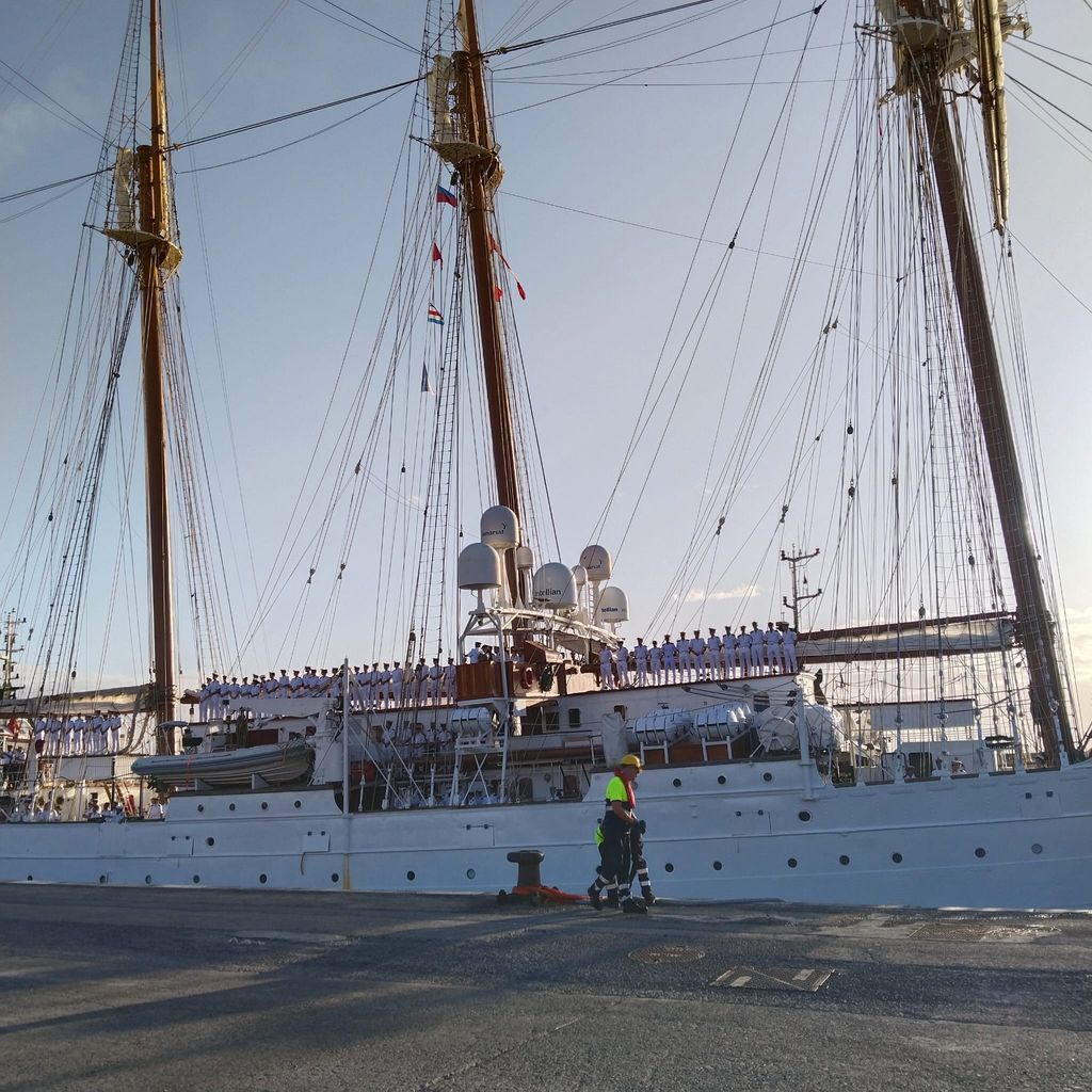 La princesa Leonor a bordo del Juan Sebastián de Elcano 