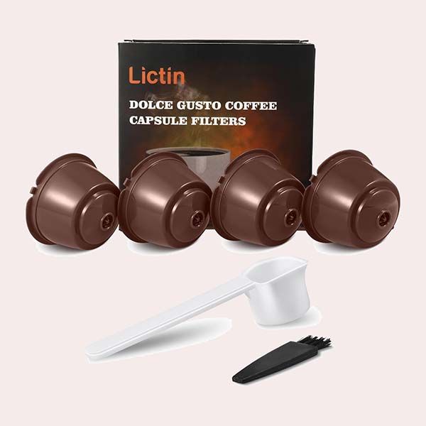 Lictin 4 Pack Cápsulas Filtros de Café Recargable