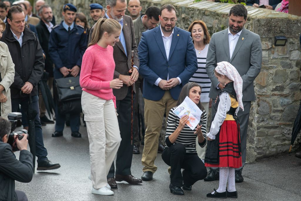 La princesa Leonor en su visita a Cadaveu, Pueblo Ejemplar de Asturias 2022